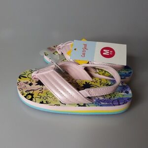 Cat & Jack toddler Shawn Slip-On Flip Flop Sandals Jungle Pink M‎ 7/8